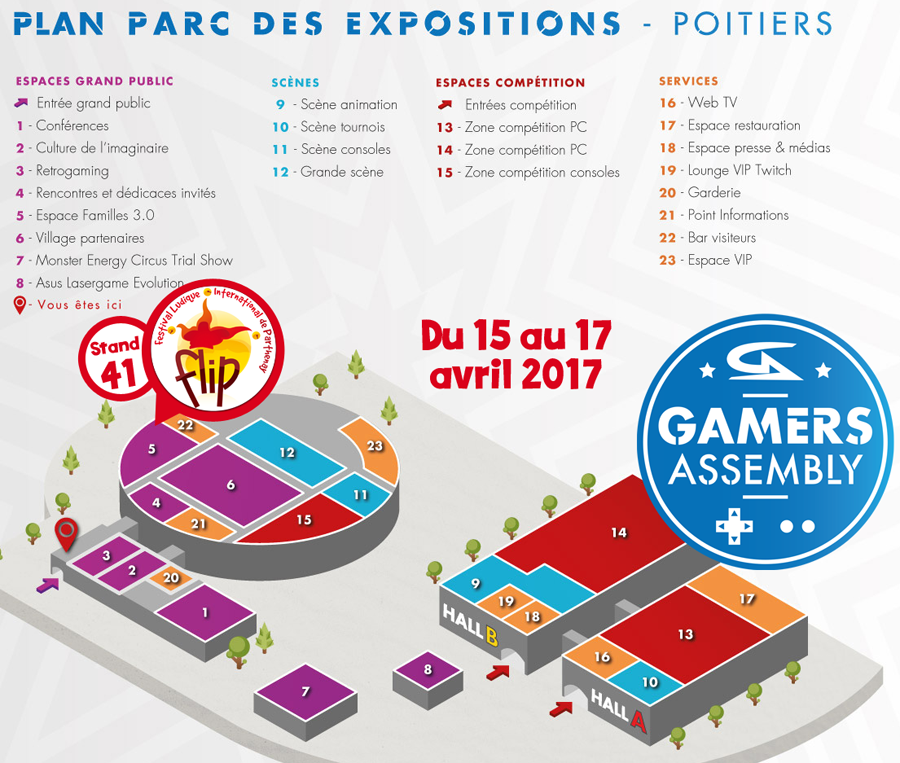 Le FLIP à la Gamers Assembly de Poitiers, du 15 au 17 avril 2017