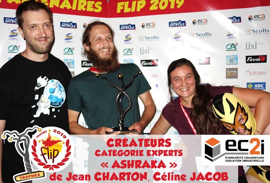 Jean Charton et Céline Jacob, les créateurs du jeu Ashraka ont remporté le prix Trophée FLIP Créateurs de la catégorie Experts en 2019. Ils nous racontent leur aventure à travers une interview inédite ! 