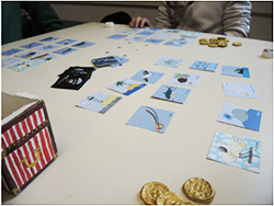 Prototype du jeu de société Le Capitaine, de Charlotte Fillonneau, en concours Trophée FLIP à Parthenay