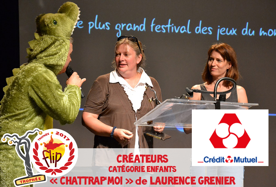 Trophées FLIP Créateurs 2017 -Catégorie Enfants : CHATTRAP'MOI de Laurence GRENIER