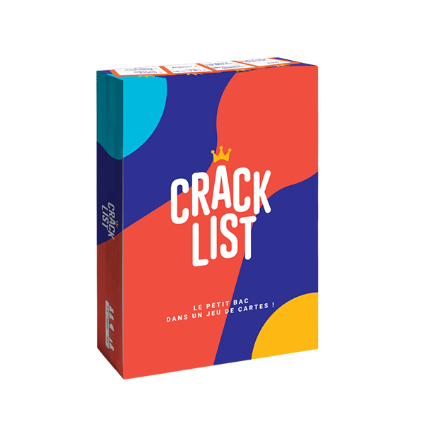 le jeu Crack List adapté pour les séniors et personnes âgées. Edition Yaqua Studio. Jeu de société nommé en concours Silver FLIP