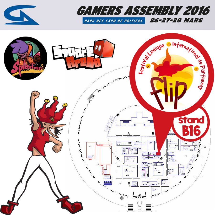 Le FLIP à la Gamers Assembly 2016 de Poitiers, avec Splasher et Square Arena