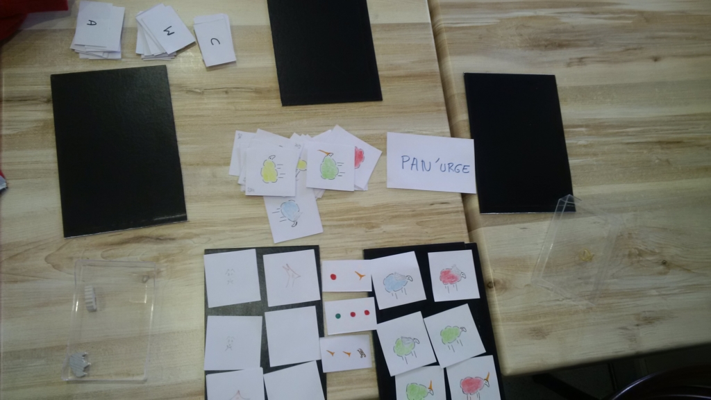 Pan'urge, prototype de jeu de société créé en 24h sur la JAM FLIP 2016