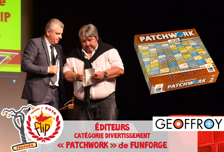 PATCHWORK de FunForge, Trophée FLIP Éditeurs 2016