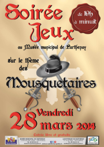 Soirée jeux Mousquetaires à la ludothèque de Parthenay