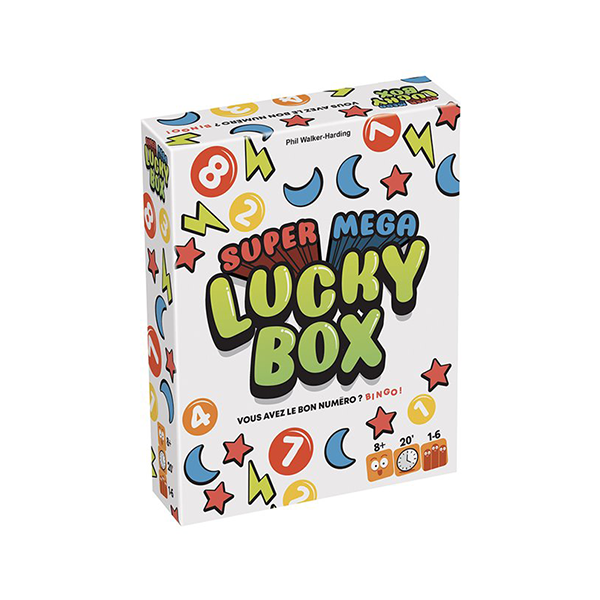 le jeu Super Mega Lucky Box adapté pour les séniors et personnes âgées. Edition Cocktail Games. Jeu de société nommé en concours Silver FLIP