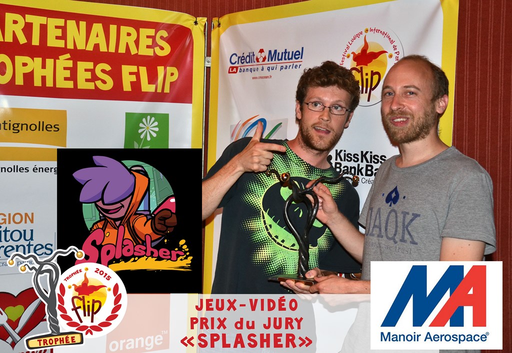 Romain Claude, lauréat du Trophée FLIP Jeux-Vidéo 2015 avec Splasher