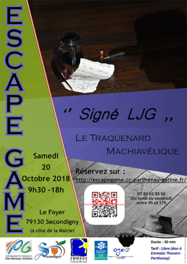 Un Escape Game éphémère à Secondigny !